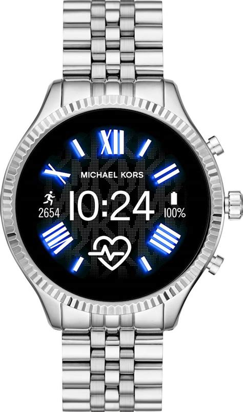 mk smart watch silver